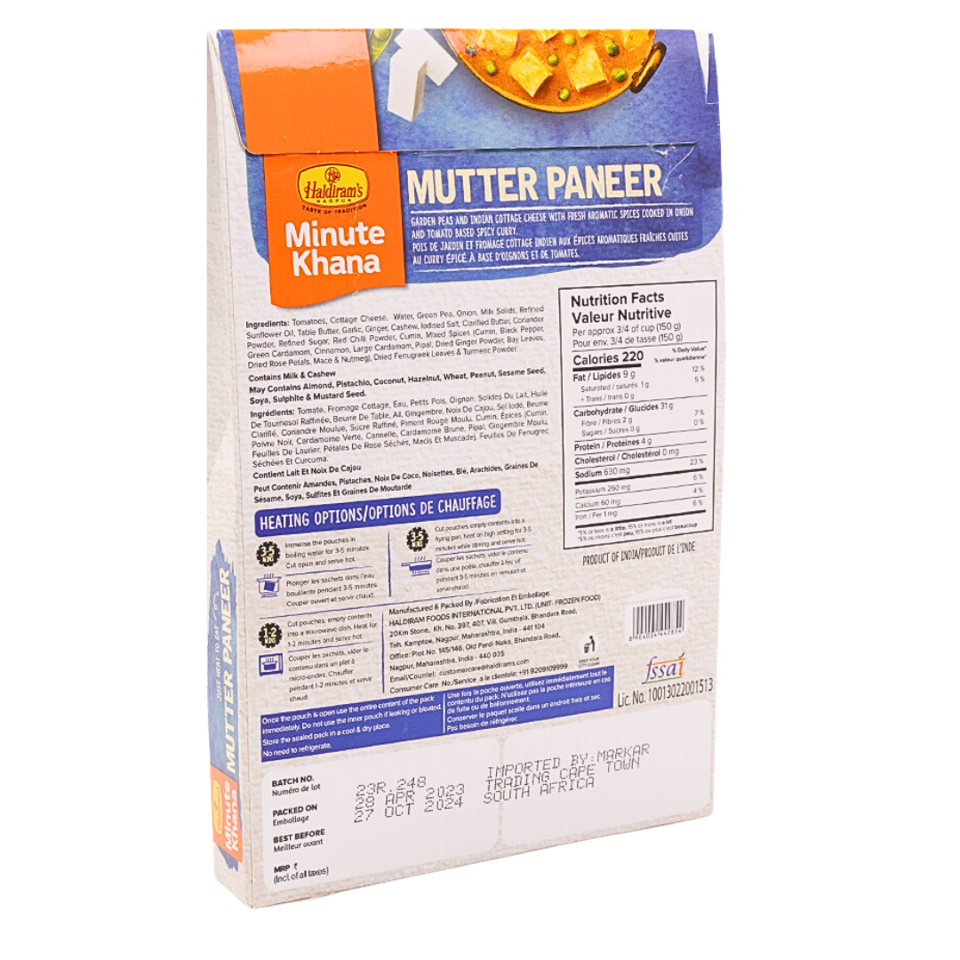 Retort Mutter Paneer 300g